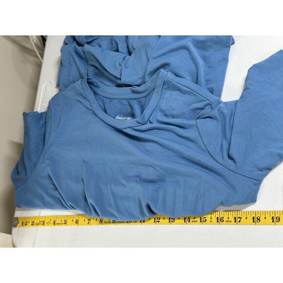 Betabrand Dress Womens Medium Blue Quiet Harbor Twist Knot Jersey Sheath Office - Picture 8 of 10